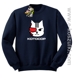 KotoCop - bluza bez kaptura STANDARD granatowa