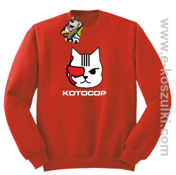 KotoCop - bluza bez kaptura STANDARD czerwona