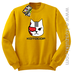 KotoCop - bluza bez kaptura STANDARD żółta