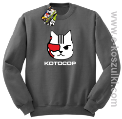 KotoCop - bluza bez kaptura STANDARD szara