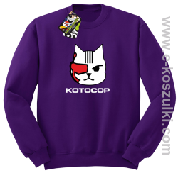 KotoCop - bluza bez kaptura STANDARD fioletowa