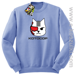 KotoCop - bluza bez kaptura STANDARD błękitna