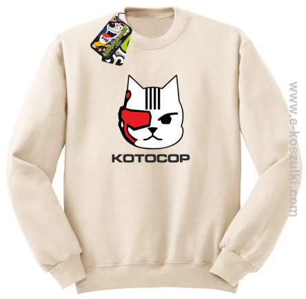 KotoCop - bluza bez kaptura STANDARD beżowa