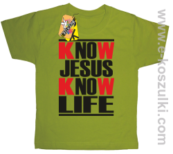 Know Jesus know life - Koszulka dziecięca kiwi