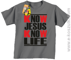 Know Jesus know life - Koszulka dziecięca grafit