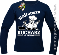 Mamma Mia Najlepszy kucharz na świecie - longsleeve męski granatowy