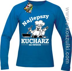 Mamma Mia Najlepszy kucharz na świecie - longsleeve męski niebieski