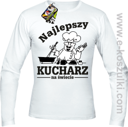 Mamma Mia Najlepszy kucharz na świecie - longsleeve męski biały