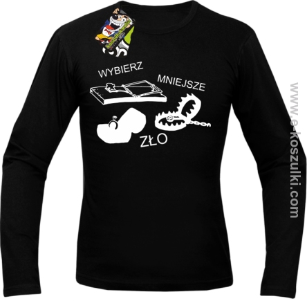 WYBIERZ mniejsze zło - Longsleeve męski czarny