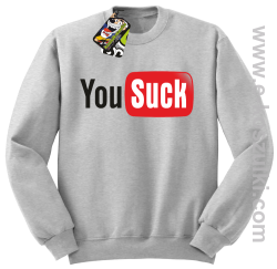 YOUSUCK ale Parody YT - bluza bez kaptura STANDARD melanż 