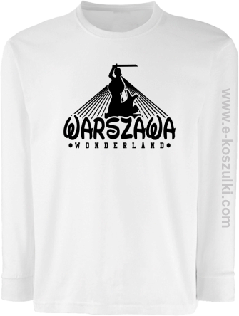 Warszawa wonderland - longsleeve dziecięcy biały