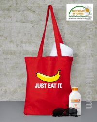 JUST EAT IT Banana - torba EKO czerwona