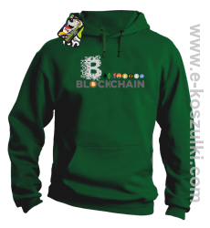 BLOCKCHAIN Fan Symbols - bluza męska z kapturem zielona