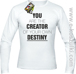 You are the CREATOR of your own DESTINY - Longsleeve męski biały