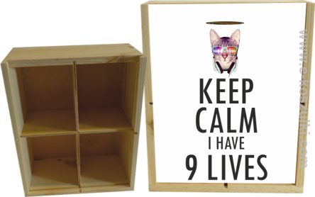 Keep Calm I Have 9 Lives CatDisco - skrzynka ozdobna 