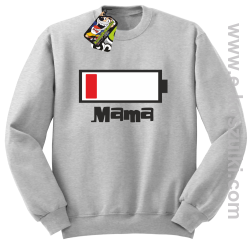 MAMA Bateria do ładowania - bluza bez kaptura STANDARD melanż 