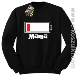 MAMA Bateria do ładowania - bluza bez kaptura STANDARD czarna