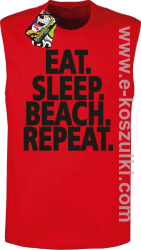 Eat Sleep Beach Repeat - bezrękawnik męski czerwony