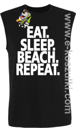 Eat Sleep Beach Repeat - bezrękawnik męski czarny