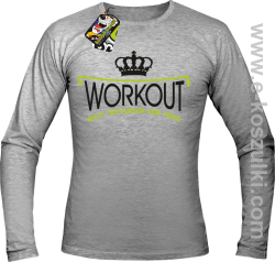 Workout shut the FUCKUP and train - longsleeve męski melanż 