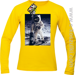 Kosmonauta z deskorolką - longsleeve męski żółty