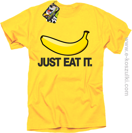 JUST EAT IT Banana - koszulka męska żółta