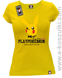 Play Pokemon - koszulka damska żółta