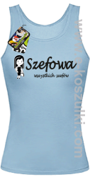 Szefowa wszystkich szefów - Small Girl - top damski błękitny 