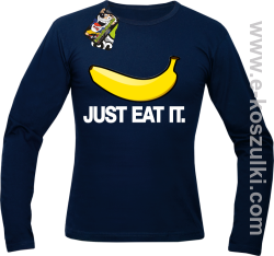 JUST EAT IT Banana - longsleeve męski granatowy