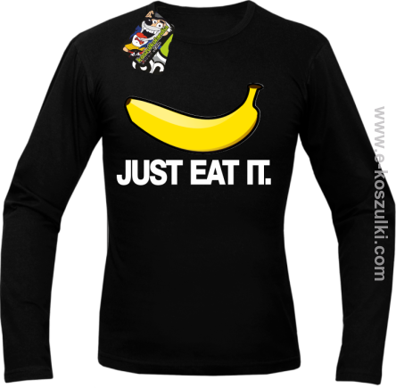 JUST EAT IT Banana - longsleeve męski czarny