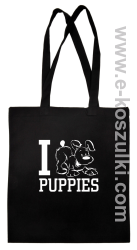 I Love Puppies - EKO torba  czarna