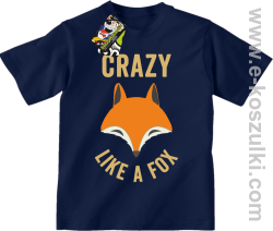 Crazy like a Fox - koszulka dziecięca granatowa