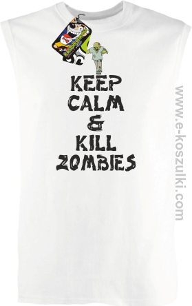 Keep calm and kill zombies - Bezrękawnik męski biała