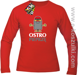 OSTRO pieprzę - longsleeve męski czerwony