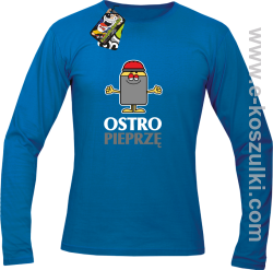 OSTRO pieprzę - longsleeve męski niebieski