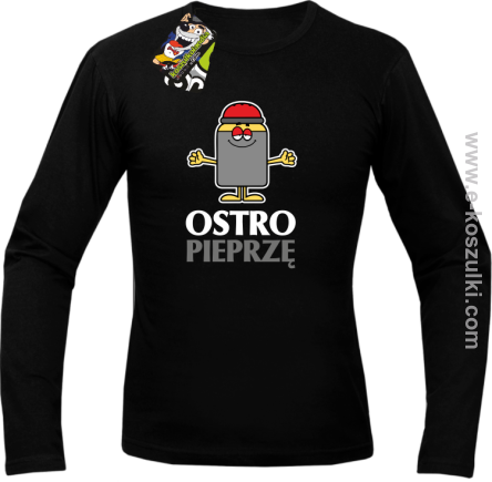 OSTRO pieprzę - longsleeve męski czarny