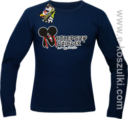 Najlepszy dziadek na świecie ala Mickey - Longsleeve męski granatowa