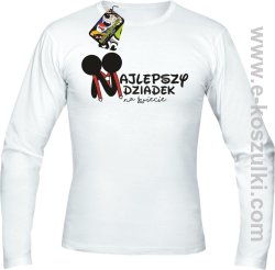 Najlepszy dziadek na świecie ala Mickey - Longsleeve męski biała