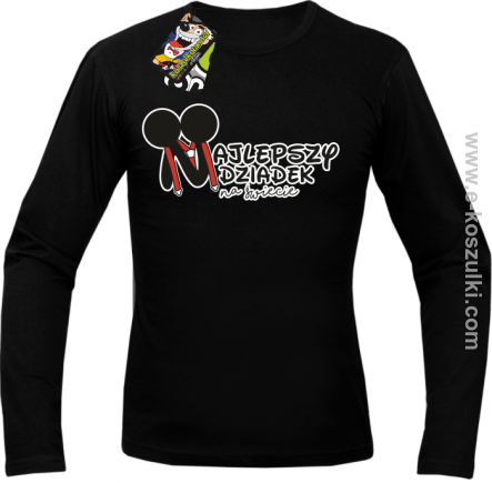 Najlepszy dziadek na świecie ala Mickey - Longsleeve męski czarna