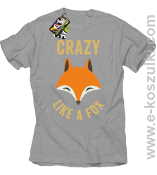 Crazy like a Fox - koszulka męska melanż 