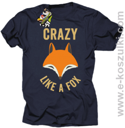 Crazy like a Fox - koszulka męska granatowa