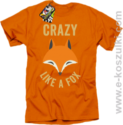 Crazy like a Fox - koszulka męska pomarańczowa