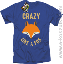 Crazy like a Fox - koszulka męska niebieska