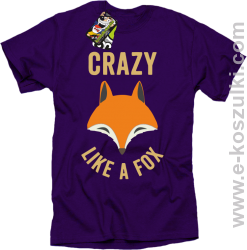 Crazy like a Fox - koszulka męska fioletowa