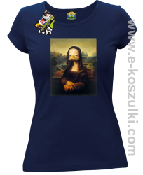 Mona Lisa Mother Ducker - koszulka damska granatowa