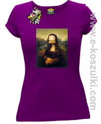 Mona Lisa Mother Ducker - koszulka damska fioletowa