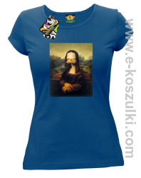 Mona Lisa Mother Ducker - koszulka damska nibieska