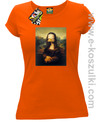 Mona Lisa Mother Ducker - koszulka damska pomarańczowa