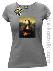 Mona Lisa Mother Ducker - koszulka damska szara