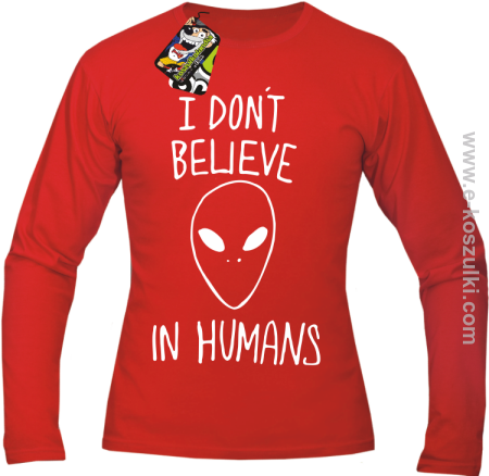 CosmicFace I dont believe in humans - longsleeve męski 